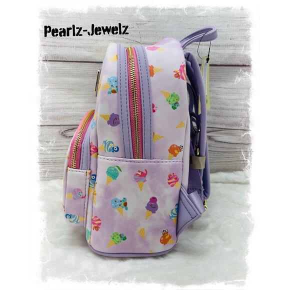 Loungefly Pokemon Ice Cream Pikachu Eevee Squirtle Pink Mini Backpack NWT main image 4